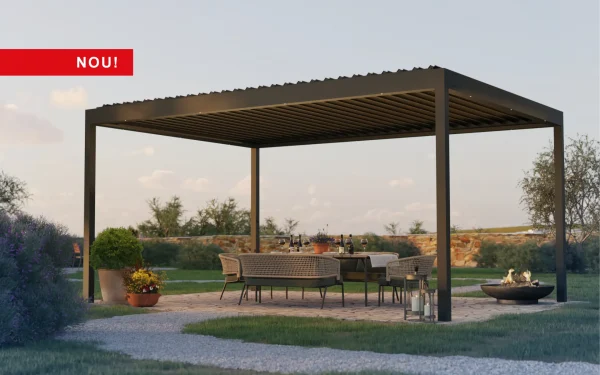 Pergolă bioclimatică cu lamele orientabile BRUSTOR B160 XL - imagine 2