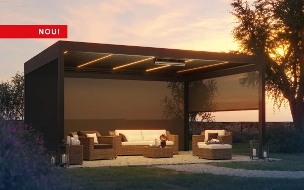 Pergolă bioclimatică cu lamele orientabile BRUSTOR B160 XL - imagine 6
